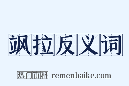 飒拉反义词是什么意思的图片